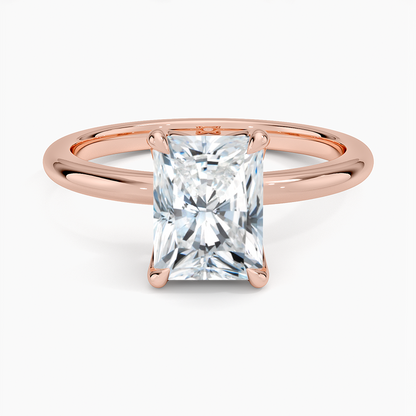 1.50 Karat F-VS Radiant Tektaş Laboratuvar Pırlanta Yüzük 18K - Bold Diamonds