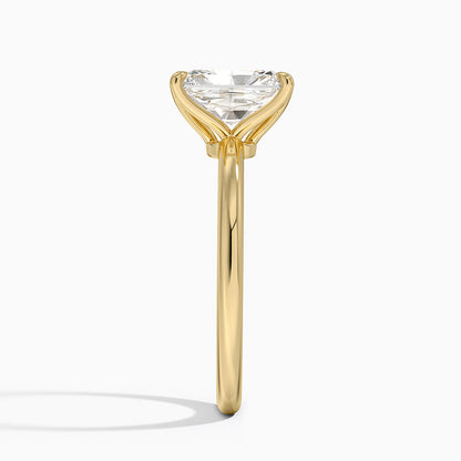 1.50 Karat F-VS Radiant Tektaş Laboratuvar Pırlanta Yüzük 18K - Bold Diamonds