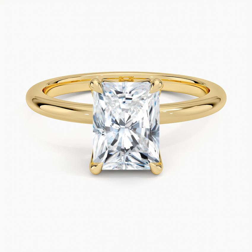 1.50 Karat F-VS Radiant Tektaş Laboratuvar Pırlanta Yüzük 18K - Bold Diamonds