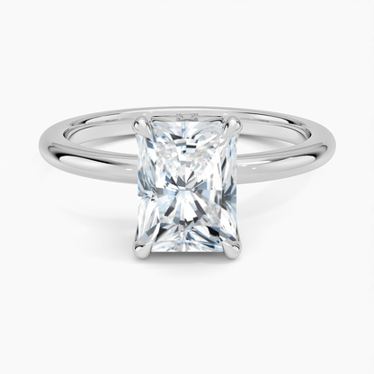 1.50 Karat F-VS Radiant Tektaş Laboratuvar Pırlanta Yüzük 18K - Bold Diamonds