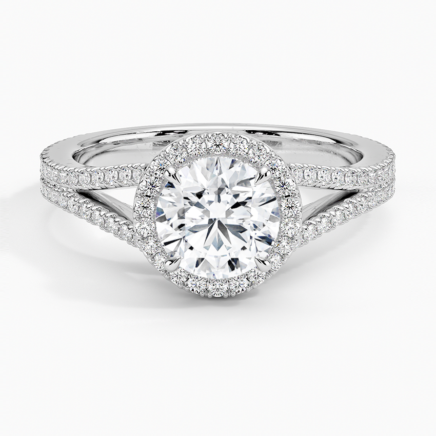 1,50 Karat Halo Tasarım Tektaş Laboratuvar Pırlanta Yüzük 18K -Aurelia - Bold Diamonds