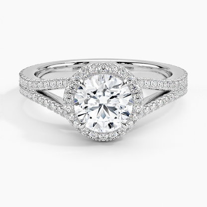1,50 Karat Halo Tasarım Tektaş Laboratuvar Pırlanta Yüzük 18K -Aurelia - Bold Diamonds