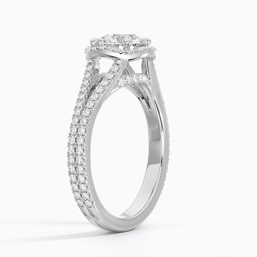 1,50 Karat Halo Tasarım Tektaş Laboratuvar Pırlanta Yüzük 18K -Aurelia - Bold Diamonds