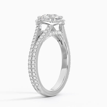 1,50 Karat Halo Tasarım Tektaş Laboratuvar Pırlanta Yüzük 18K -Aurelia - Bold Diamonds