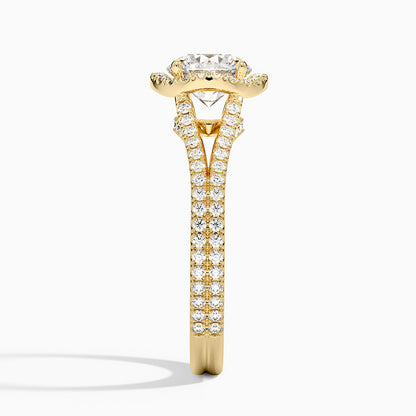 1,50 Karat Halo Tasarım Tektaş Laboratuvar Pırlanta Yüzük 18K -Aurelia - Bold Diamonds