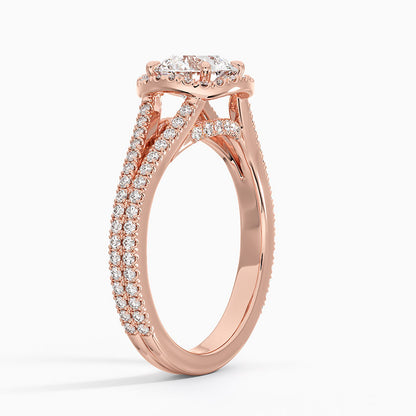 1,50 Karat Halo Tasarım Tektaş Laboratuvar Pırlanta Yüzük 18K -Aurelia - Bold Diamonds