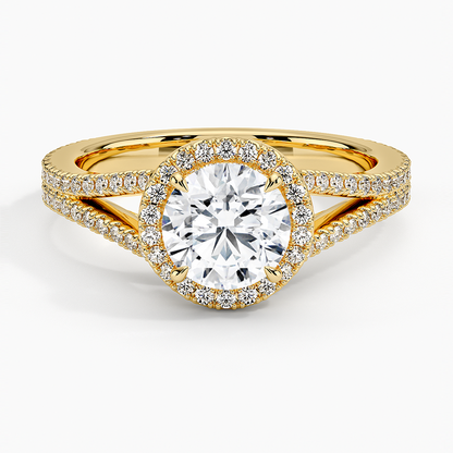 1,50 Karat Halo Tasarım Tektaş Laboratuvar Pırlanta Yüzük 18K -Aurelia - Bold Diamonds