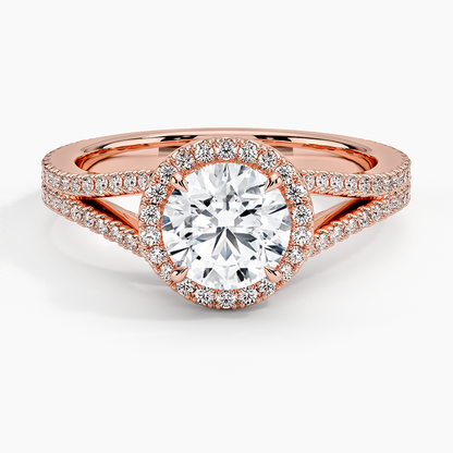 1,50 Karat Halo Tasarım Tektaş Laboratuvar Pırlanta Yüzük 18K -Aurelia - Bold Diamonds