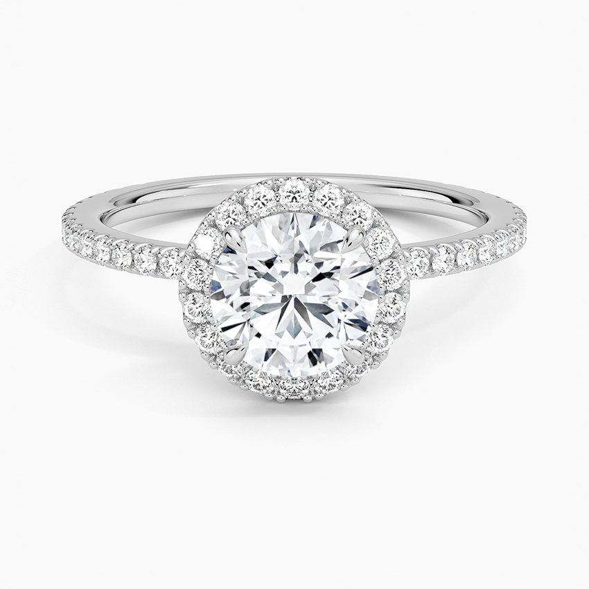 1,50 Karat Halo Tasarım Tektaş Laboratuvar Pırlanta Yüzük 18K-Celestia - Bold Diamonds