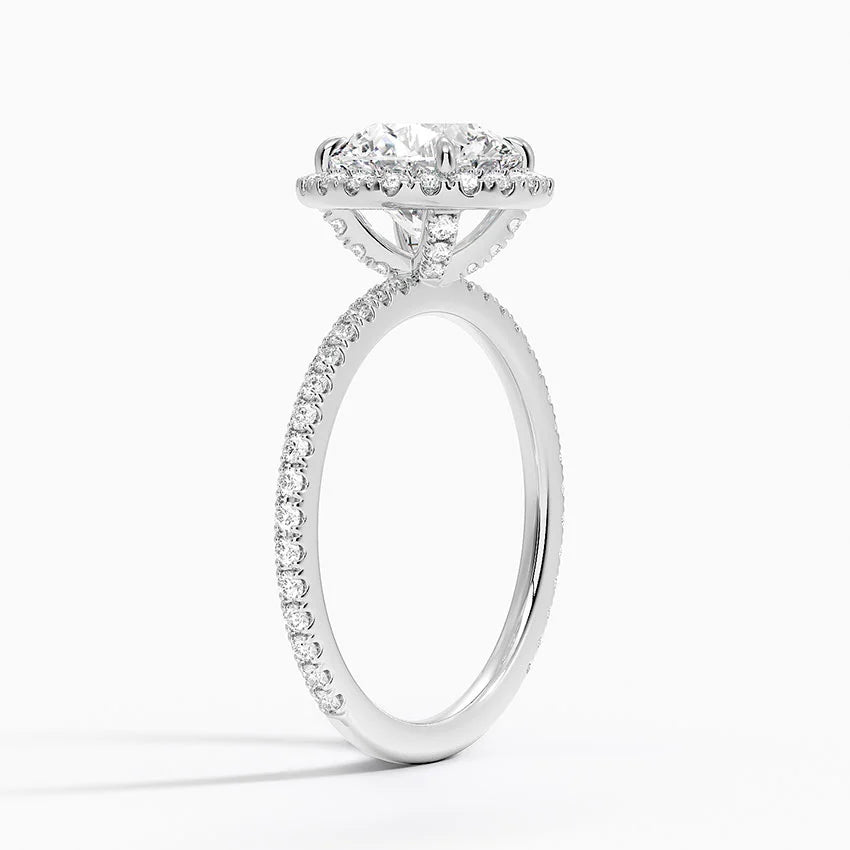 1,50 Karat Halo Tasarım Tektaş Laboratuvar Pırlanta Yüzük 18K-Celestia - Bold Diamonds