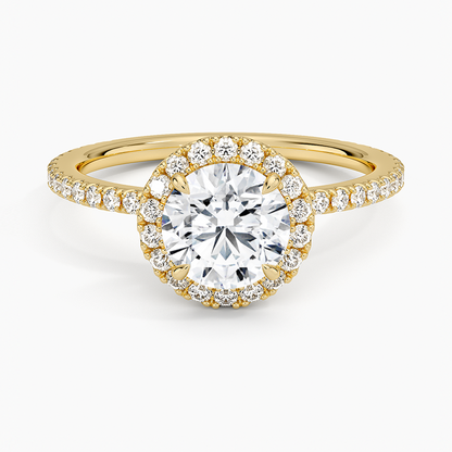 1,50 Karat Halo Tasarım Tektaş Laboratuvar Pırlanta Yüzük 18K-Celestia - Bold Diamonds