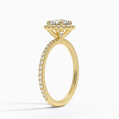 1,50 Karat Halo Tasarım Tektaş Laboratuvar Pırlanta Yüzük 18K-Celestia - Bold Diamonds