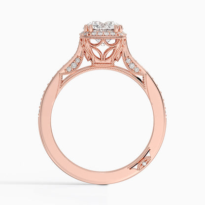 1.50 Karat Halo Tasarım Tektaş Laboratuvar Pırlanta Yüzük 18K  -Clarella - Bold Diamonds