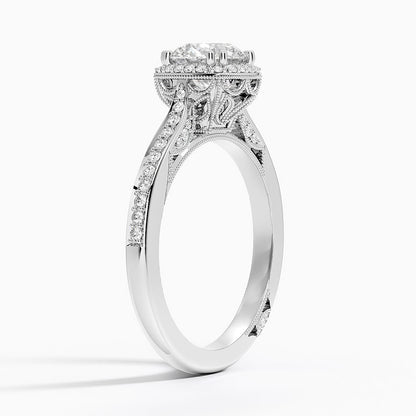 1.50 Karat Halo Tasarım Tektaş Laboratuvar Pırlanta Yüzük 18K  -Clarella - Bold Diamonds