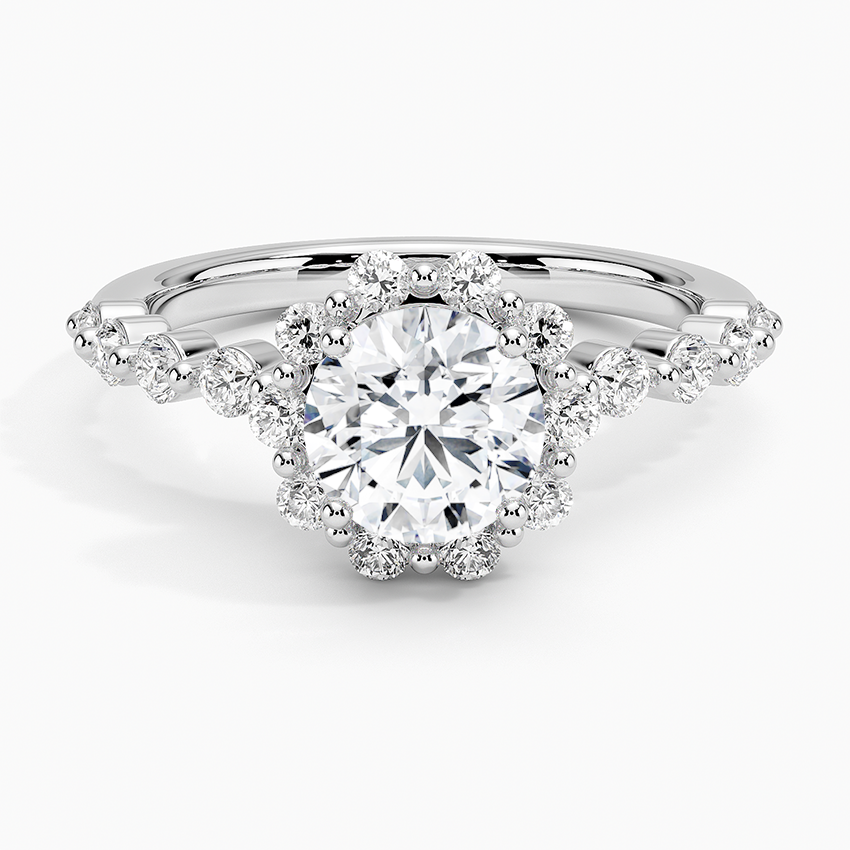 1.50 Karat Halo Tasarım Tektaş Laboratuvar Pırlanta Yüzük 18K -Mirara - Bold Diamonds