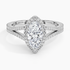 1,50 Karat Marquise Halo Tasarım Tektaş Laboratuvar Pırlanta Yüzük 18K - Aurelia - Bold Diamonds