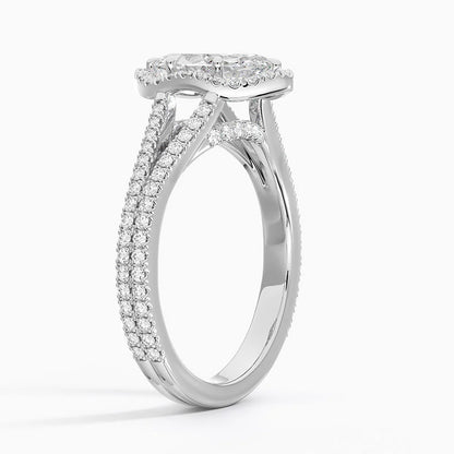 1,50 Karat Marquise Halo Tasarım Tektaş Laboratuvar Pırlanta Yüzük 18K - Aurelia - Bold Diamonds