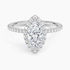 1,50 Karat Marquise Halo Tasarım Tektaş Laboratuvar Pırlanta Yüzük 18K - Celestia - Bold Diamonds