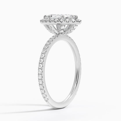 1,50 Karat Marquise Halo Tasarım Tektaş Laboratuvar Pırlanta Yüzük 18K - Celestia - Bold Diamonds