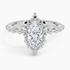 1.50 Karat Marquise Halo Tasarım Tektaş Laboratuvar Pırlanta Yüzük 18K -Mirara - Bold Diamonds