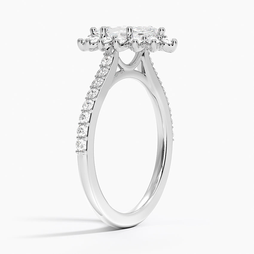 1,50 Karat Marquise Halo Tasarım Tektaş Laboratuvar Pırlanta Yüzük 18K  -Seraphina - Bold Diamonds