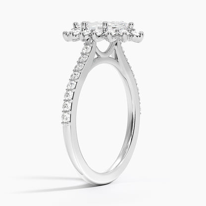 1,50 Karat Marquise Halo Tasarım Tektaş Laboratuvar Pırlanta Yüzük 18K  -Seraphina - Bold Diamonds