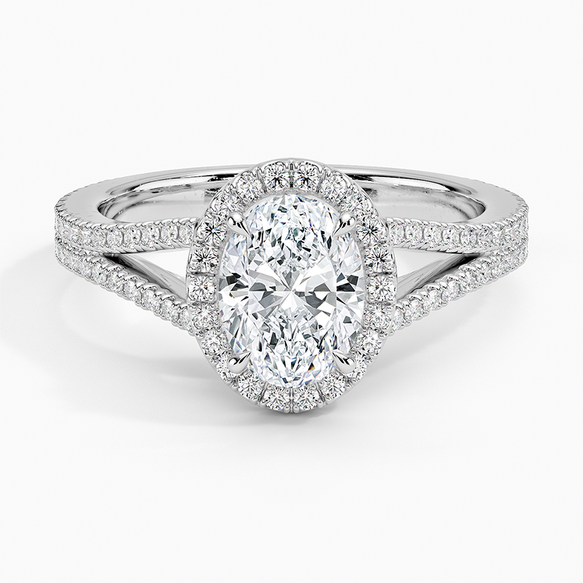 1,50 Karat Oval Halo Tasarım Tektaş Laboratuvar Pırlanta Yüzük 18K - Aurelia - Bold Diamonds