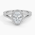 1,50 Karat Oval Halo Tasarım Tektaş Laboratuvar Pırlanta Yüzük 18K - Aurelia - Bold Diamonds