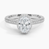 1.50 Karat Oval Halo Tasarım Tektaş Laboratuvar Pırlanta Yüzük 18K  -Clarella - Bold Diamonds