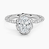 1.50 Karat Oval Halo Tasarım Tektaş Laboratuvar Pırlanta Yüzük  18k -Elyra - Bold Diamonds