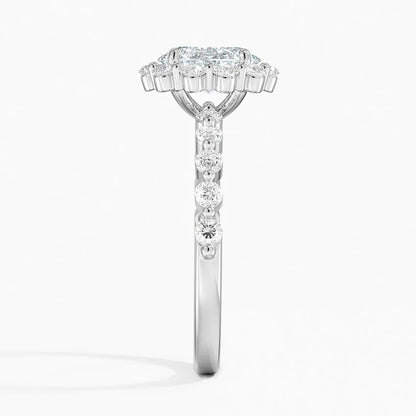 1.50 Karat Oval Halo Tasarım Tektaş Laboratuvar Pırlanta Yüzük 18K -Mirara - Bold Diamonds