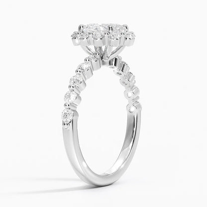 1.50 Karat Oval Halo Tasarım Tektaş Laboratuvar Pırlanta Yüzük 18K -Mirara - Bold Diamonds