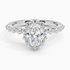 1.50 Karat Oval Halo Tasarım Tektaş Laboratuvar Pırlanta Yüzük 18K -Mirara - Bold Diamonds