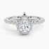 1.50 Karat Pear / Damla Halo Tasarım Tektaş Laboratuvar Pırlanta Yüzük 18K -Mirara - Bold Diamonds