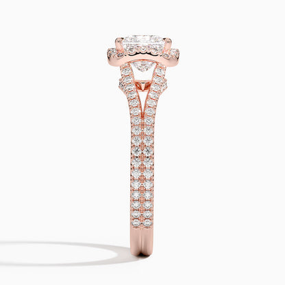 1,50 Karat Prenses Halo Tasarım Tektaş Laboratuvar Pırlanta Yüzük 18K - Aurelia - Bold Diamonds