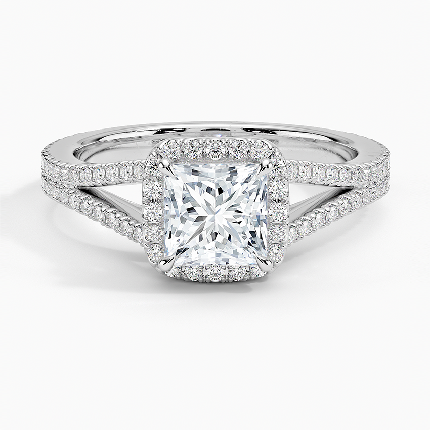 1,50 Karat Prenses Halo Tasarım Tektaş Laboratuvar Pırlanta Yüzük 18K - Aurelia - Bold Diamonds