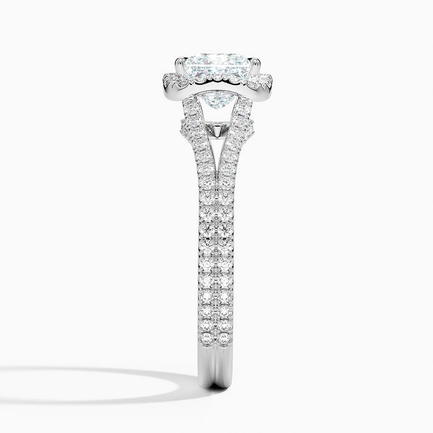 1,50 Karat Prenses Halo Tasarım Tektaş Laboratuvar Pırlanta Yüzük 18K - Aurelia - Bold Diamonds