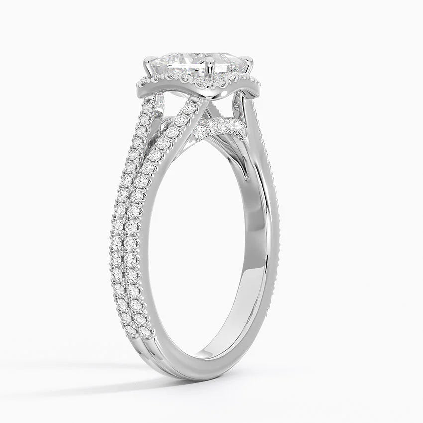 1,50 Karat Prenses Halo Tasarım Tektaş Laboratuvar Pırlanta Yüzük 18K - Aurelia - Bold Diamonds
