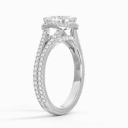 1,50 Karat Prenses Halo Tasarım Tektaş Laboratuvar Pırlanta Yüzük 18K - Aurelia - Bold Diamonds