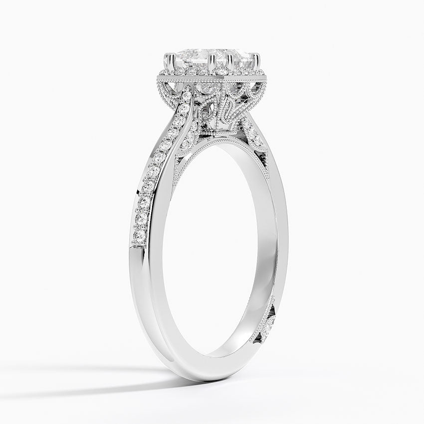 1.50 Karat Prenses Halo Tasarım Tektaş Laboratuvar Pırlanta Yüzük  18K -Clarella - Bold Diamonds