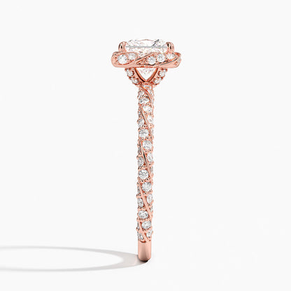 1.50 Karat Prenses Halo Tasarım Tektaş Laboratuvar Pırlanta Yüzük  18k -Elyra - Bold Diamonds