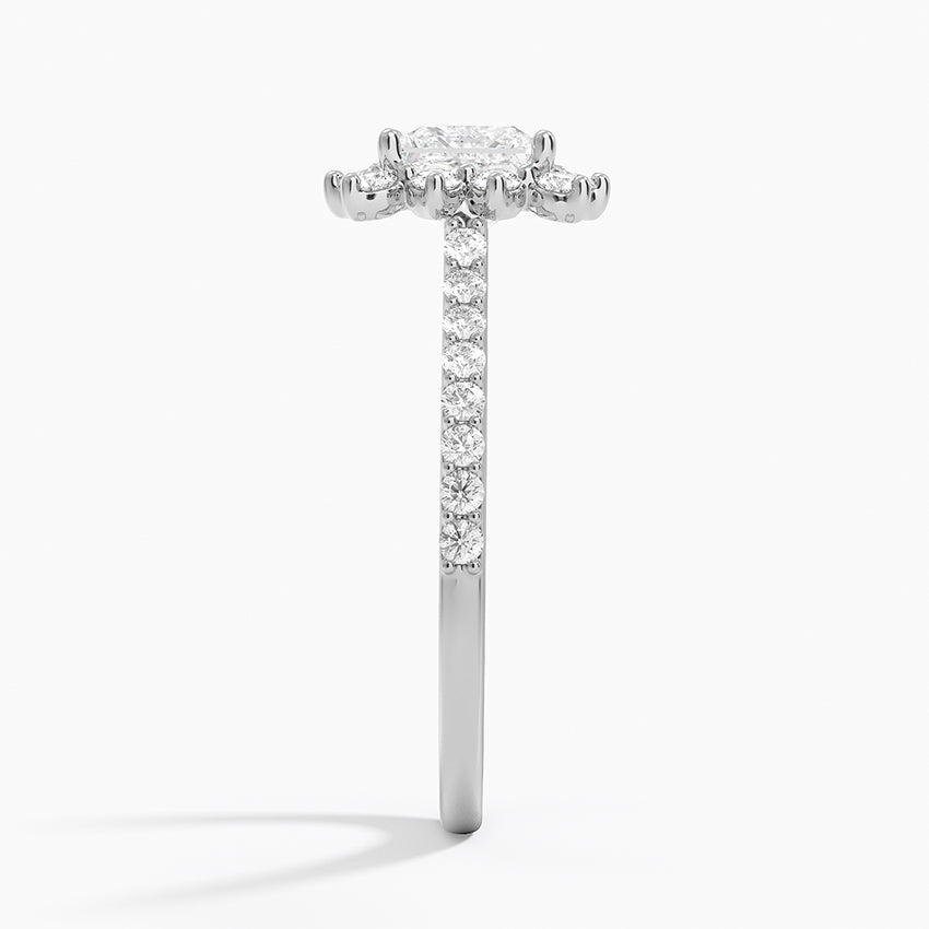 1,50 Karat Princess Halo Tasarım Tektaş Laboratuvar Pırlanta Yüzük 18K -Seraphina - Bold Diamonds