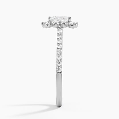 1,50 Karat Princess Halo Tasarım Tektaş Laboratuvar Pırlanta Yüzük 18K -Seraphina - Bold Diamonds