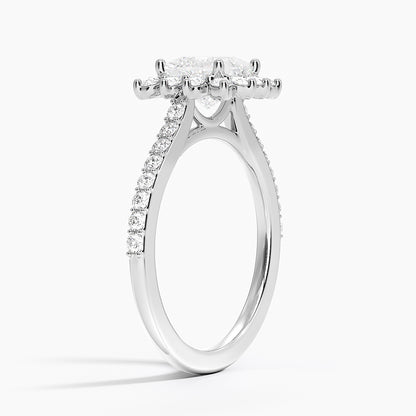 1,50 Karat Princess Halo Tasarım Tektaş Laboratuvar Pırlanta Yüzük 18K -Seraphina - Bold Diamonds