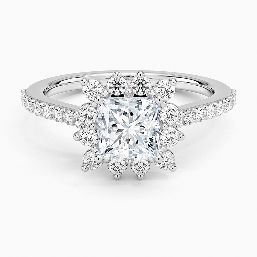 1,50 Karat Princess Halo Tasarım Tektaş Laboratuvar Pırlanta Yüzük 18K -Seraphina - Bold Diamonds