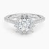 1,50 Karat Princess Halo Tasarım Tektaş Laboratuvar Pırlanta Yüzük 18K -Seraphina - Bold Diamonds