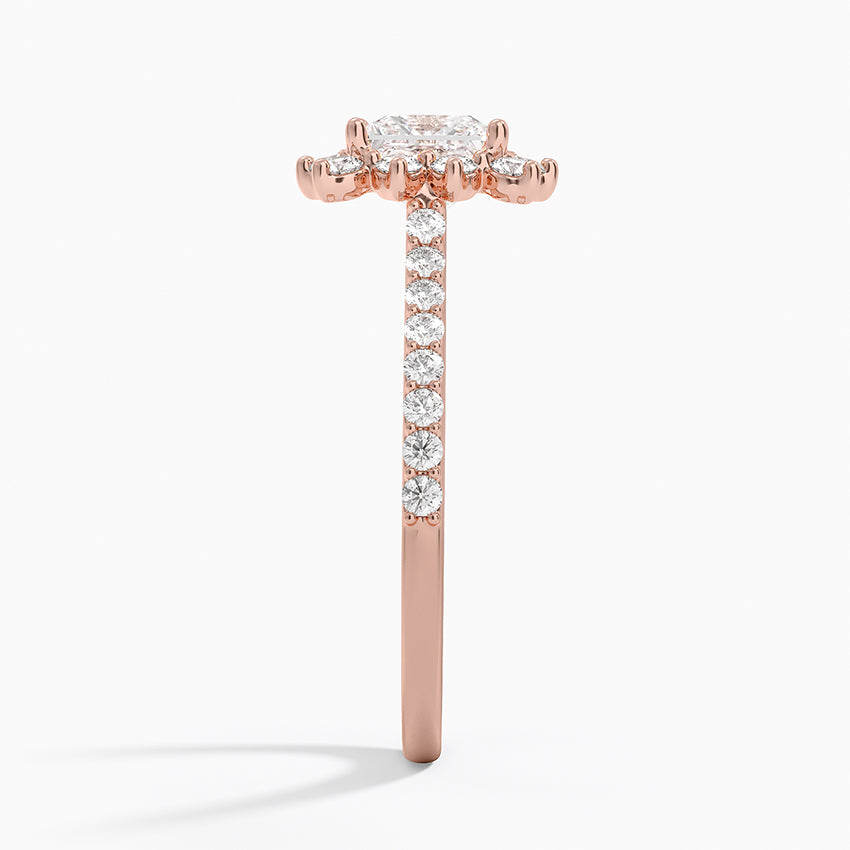 1,50 Karat Princess Halo Tasarım Tektaş Laboratuvar Pırlanta Yüzük 18K -Seraphina - Bold Diamonds