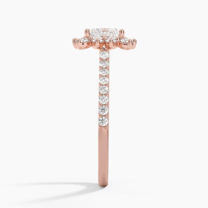 1,50 Karat Princess Halo Tasarım Tektaş Laboratuvar Pırlanta Yüzük 18K -Seraphina - Bold Diamonds