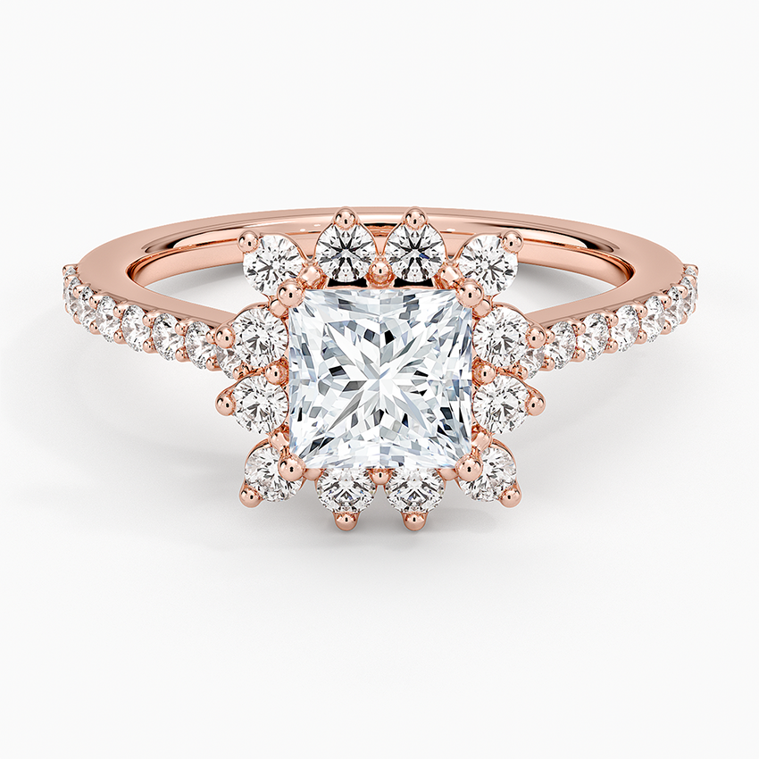 1,50 Karat Princess Halo Tasarım Tektaş Laboratuvar Pırlanta Yüzük 18K -Seraphina - Bold Diamonds