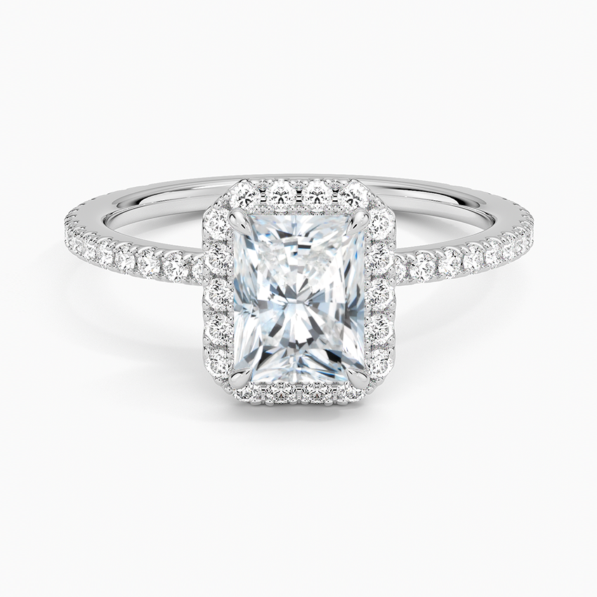 1,50 Karat Radiant Halo Tasarım Tektaş Laboratuvar Pırlanta Yüzük 18K -Celestia - Bold Diamonds